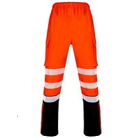 Beeswift Deltic Hi-Vis Two Tone Overtrousers, Orange & Black, Small