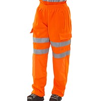 Beeswift Hi Viz Jogging Bottoms, Orange, 4XL