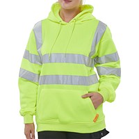 Beeswift Pull On Hooded Sweatshirt, Saturn Yellow, Large