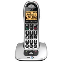 BT Bt4000 Single Big Button DECT Cordless Phone Silver/Black 069264