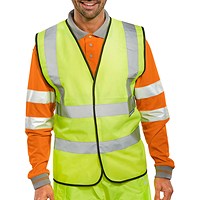 Beeswift En Iso 20471 Vest, Saturn Yellow, Large, Pack of 100
