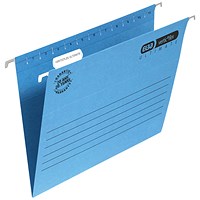 Elba Ultimate Verticflex Manilla Suspension Files, V Base, Foolscap, Blue, Pack of 25