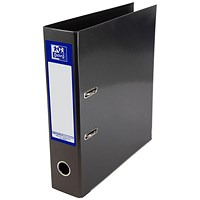 Oxford A4 Lever Arch File, 70mm Spine, Black
