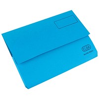 Elba StrongLine Document Wallets, 260gsm, Foolscap, Blue, Pack of 25