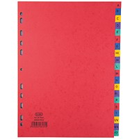 Elba Heavyweight Index Dividers, A-Z, Multicolour Tabs, A4, Multicolour