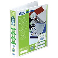 Elba Panorama Presentation Ring Binder, A4, 4 D-Ring, 40mm Capacity, White Elba Panorama Presentation Ring Binder, A4, 4 D-Ring, 40mm Capacity, White