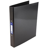 Oxford Ring Binder, A4+, 2 O-Ring, 25mm Capacity, Black Oxford Ring Binder, A4+, 2 O-Ring, 25mm Capacity, Black