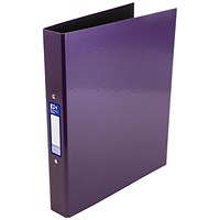 Oxford Ring Binder, A4+, 2 O-Ring, 25mm Capacity, Purple Oxford Ring Binder, A4+, 2 O-Ring, 25mm Capacity, Purple