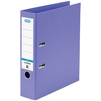 Elba A4 Lever Arch File, 70mm Spine, Plastic, Purple