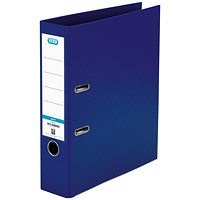 Elba A4 Lever Arch File, 70mm Spine, Plastic, Blue