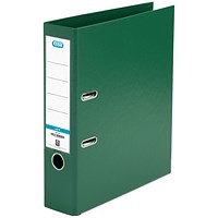 Elba A4 Lever Arch File, 70mm Spine, Plastic, Green