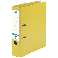 Elba A4 Lever Arch File, 70mm Spine, Plastic, Yellow