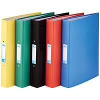 Elba Ring Binder, A4, 2 O-Ring, 25mm Capacity, Assorted, Pack of 10