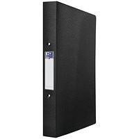 Elba Ring Binder, A4, 2 O-Ring, 25mm Capacity, Black