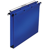 Elba Ultimate Polypropylene Suspension Files, Square Base, Foolscap, Blue, Pack of 25