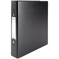 Elba Ring Binder, A5, 2 O-Ring, 25mm Capacity, Black, Pack of 10