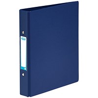 Elba Ring Binder, A5, 2 O-Ring, 25mm Capacity, Blue, Pack of 10