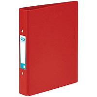 Elba Ring Binder, A5, 2 O-Ring, 25mm Capacity, Red, Pack of 10