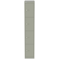 Bisley 4 Door Locker 305x457x1802mm Goose Grey