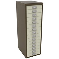 Bisley 15 Multidrawer Cabinet, Coffee and Cream Bisley 15 Multidrawer Cabinet, Coffee and Cream