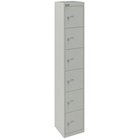 Bisley 6 Door Locker, 305x305x1802mm, Goose Grey