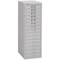 Bisley SoHo 15 Drawer Cabinet - Grey