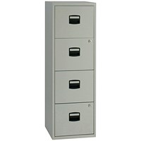 Bisley 4 Drawer Home Filing Cabinet A4 413x400x1282mm Grey BY37874