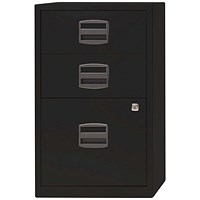 Bisley A4 Home Filing Cabinet, 3 Drawer, Black Bisley A4 Home Filing Cabinet, 3 Drawer, Black