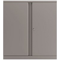 Bisley Low Metal Cupboard, Supplied Empty, 1000mm High, Goose Grey