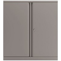 Bisley Low Metal Cupboard, Supplied Empty, 1000mm High, Goose Grey