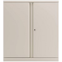 Bisley Low Metal Cupboard, Supplied Empty, 1000mm High, Chalk White