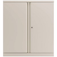 Bisley Low Metal Cupboard, Supplied Empty, 1000mm High, Chalk White