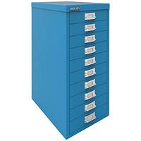 Bisley 10 Multidrawer Cabinet 279x380x590mm Azure Blue BY78740