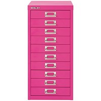 Bisley 10 Multidrawer Cabinet, Fuchsia