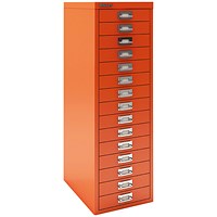 Bisley 15 Multidrawer Cabinet, Mandarin