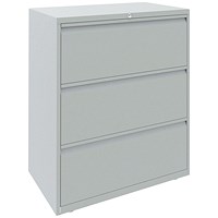 Bisley 3 Drawer Filing Cabinet Lockable 810x490x1090mm Goose Grey ESSF3D/GG