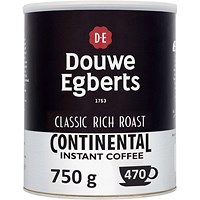 Douwe Egberts Rich Roast Continental Instant Coffee, 750g