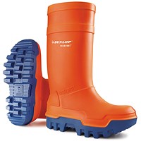 Dunlop Purofort Thermo+ Full Safety Wellington Boots, Orange, 9