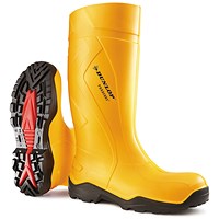 Dunlop Purofort+Full Safety Wellington Boots, Yellow, 5