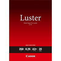 Canon LU-101 A3 White Satin Paper, 20 Sheets