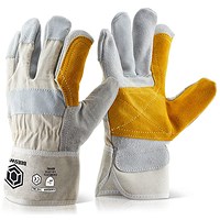 Beeswift Canadian Double Palm High Quality Rigger Gloves, Pack of 10