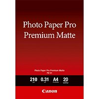 Canon PM-101 Premium A4 Matte Photo Paper 20 sheets - 8657B005