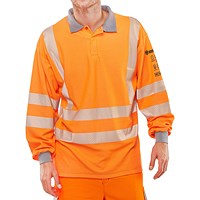 Beeswift Arc Flash GO-RT Polo Shirt, Orange, Medium