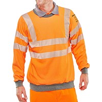 Beeswift Arc Flash GO-RT Sweatshirt, Orange, 4XL