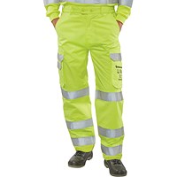 Beeswift High Visibility Trousers, Saturn Yellow, 36T Beeswift High Visibility Trousers, Saturn Yellow, 36T