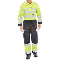 Beeswift Arc Flash Coverall, Saturn Yellow & Navy Blue, 54 Beeswift Arc Flash Coverall, Saturn Yellow & Navy Blue, 54