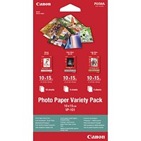 Canon VP-101 Photo Paper Variety Pack 10cm x 15cm 20 sheets - 0775B078