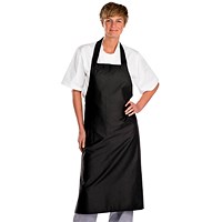 Beeswift Chefs Bib Apron, Black, 32" x 40"