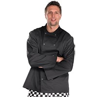 Beeswift Chefs Jacket, Long Sleeve, Black, Small Beeswift Chefs Jacket, Long Sleeve, Black, Small