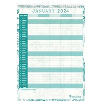 Collins Tara Family Wall Calendar A3 Month To View 2024